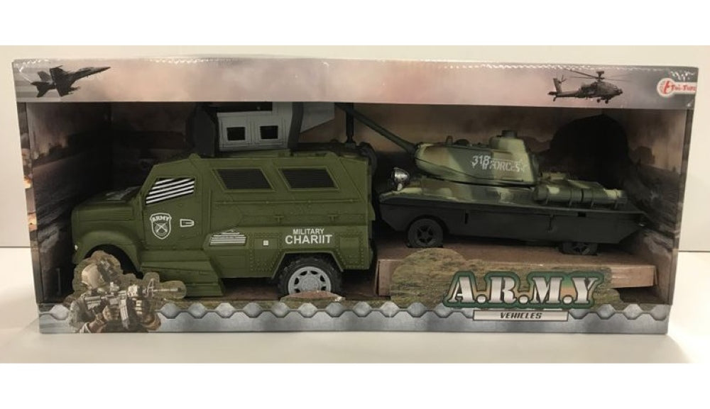 Army Vehicles - Militärfahrzeug mit Panzer - Spielset Army Vehicles - Militärfahrzeug mit Panzer - Spielset